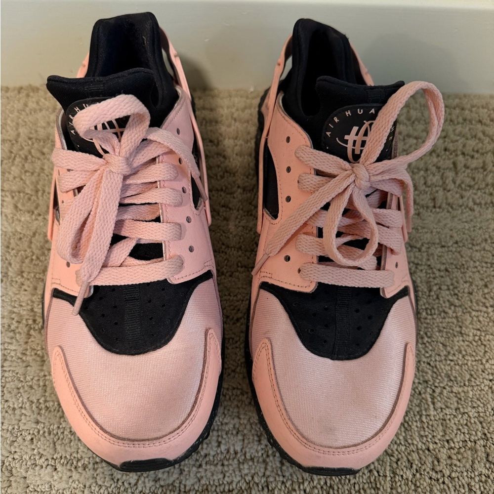 Pink and Black Women's Nike Huarache